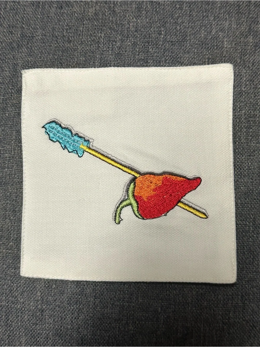 Crate&Barrel Embroidered Tidbit Cocktail Napkins